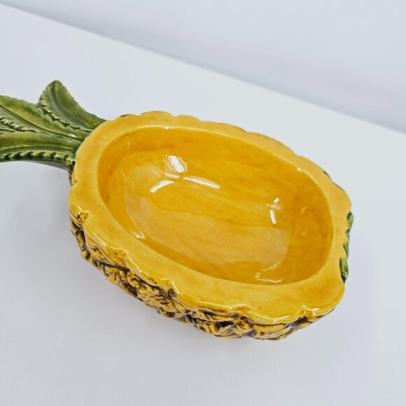 Pineapple Studio Pottery Artist Signed LL Vintage 1983 Yellow Green Brown Bowl - Picture 8 of 12